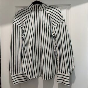 Lewit green and White Striped Blouse